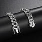 High-definition shot of the bracelet laid flat and fully extended on pure white background.