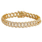High-definition shot of the bracelet laid flat and fully extended on pure white background.