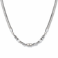 “S925 sterling silver snake chain necklace for men flat lay minimalist design”