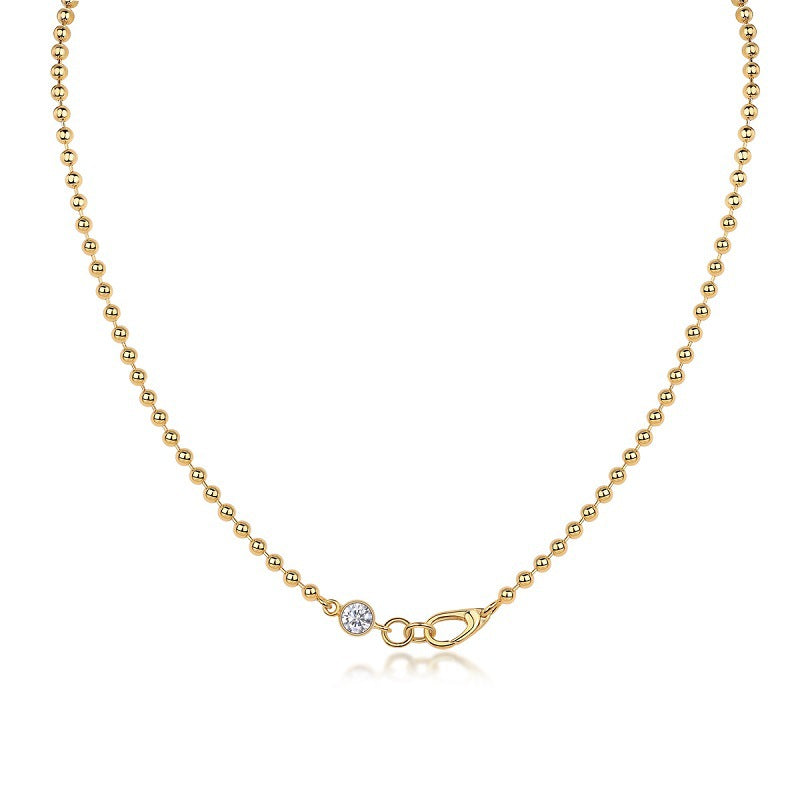 High-definition shot of the necklace laid flat on pure white.