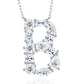 High-definition shot of the necklace laid flat on pure white background.