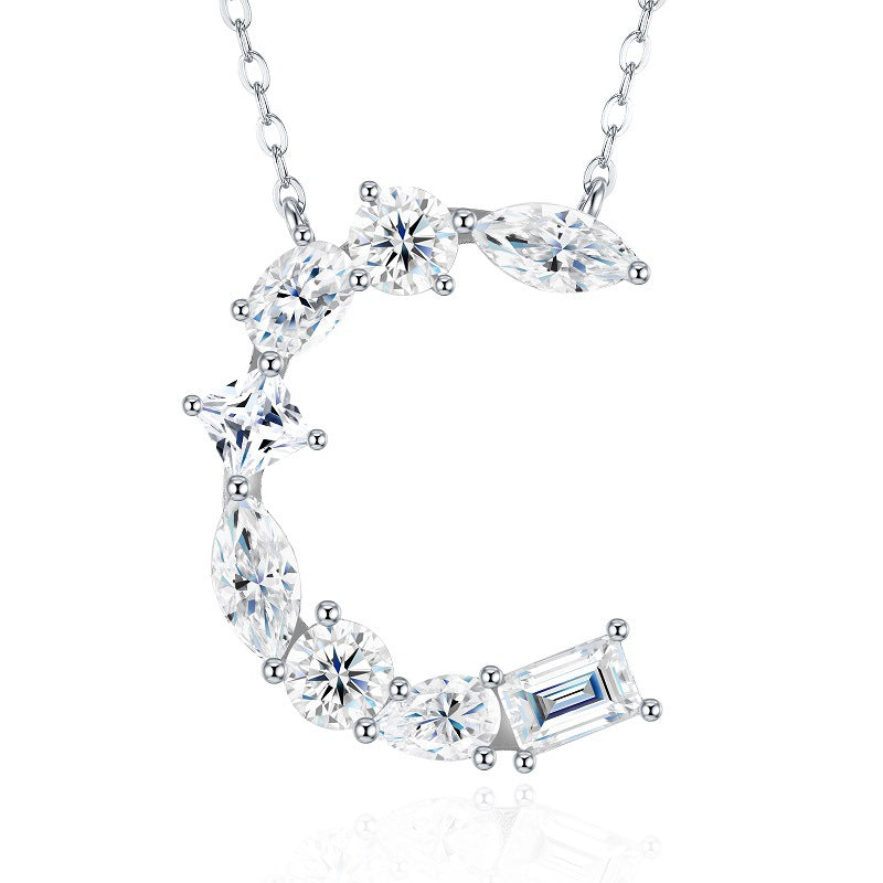 High-definition shot of the necklace laid flat on pure white background.