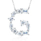 High-definition shot of the necklace laid flat on pure white background.