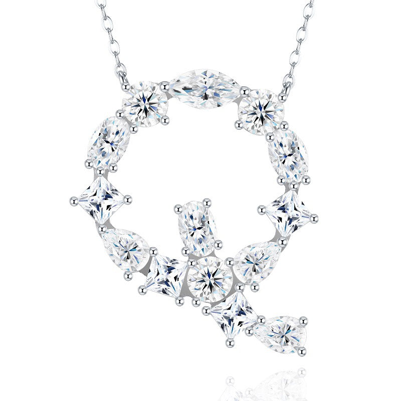High-definition shot of the necklace laid flat on pure white background.