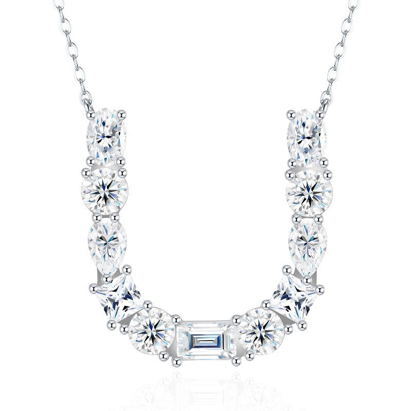High-definition shot of the necklace laid flat on pure white background.