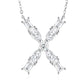 High-definition shot of the necklace laid flat on pure white background.