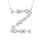 High-definition shot of the necklace laid flat on pure white background.