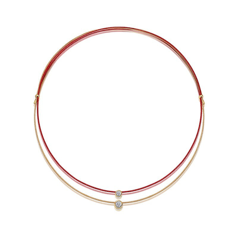 High-definition shot of the necklace laid flat on pure white.