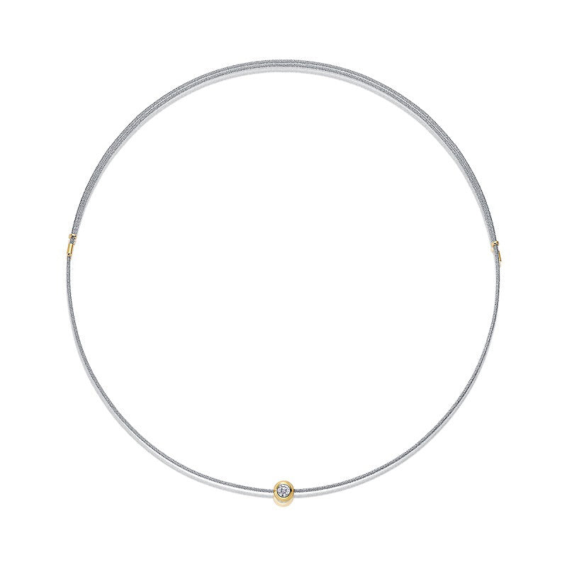 High-definition shot of the necklace laid flat on pure white.