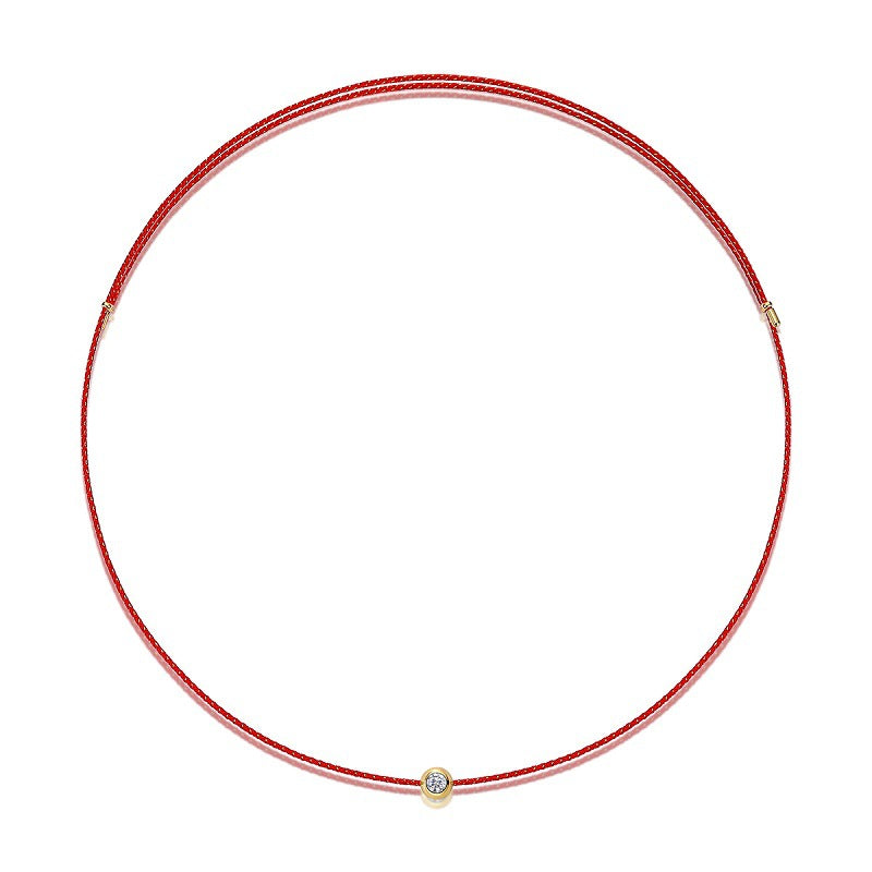 High-definition shot of the necklace laid flat on pure white.