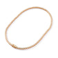High-definition shot of the necklace laid flat and fully extended on pure white background.