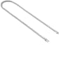 High-definition shot of the necklace laid flat and fully extended on pure white background.