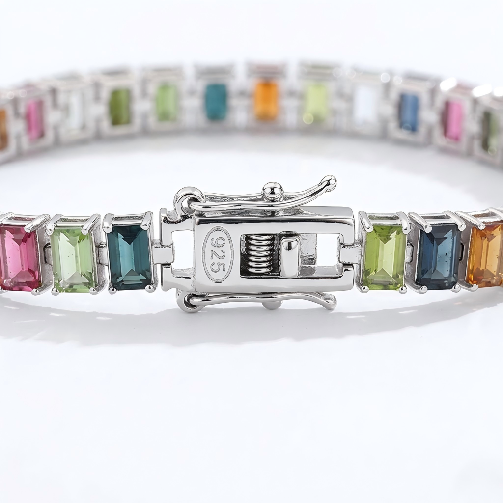 : The quality of the tourmaline stones and the craftsmanship of the setting.