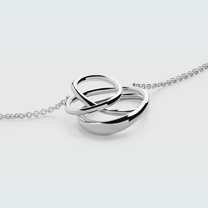 Nura Wrap S925 Sterling Silver Twisted Necklace - Zerra 