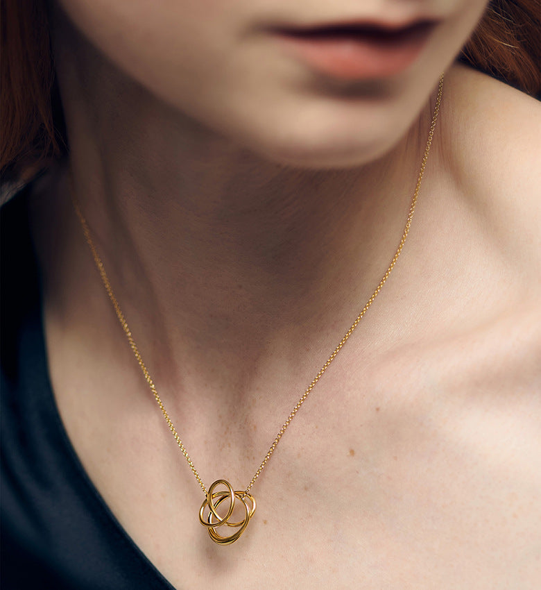 Nura Wrap S925 Sterling Silver Twisted Necklace - Zerra 