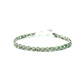 Silver bracelet on a white background