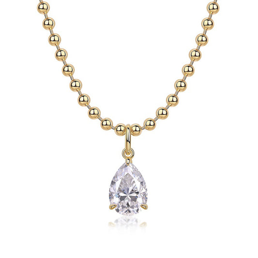 High-definition shot of the necklace laid flat on pure white.