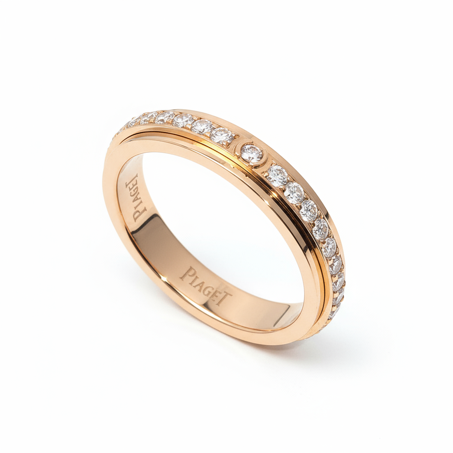 Piaget Possession “Fortune Flow” Spinning Ring | 925 Sterling Silver Paved Zircon 