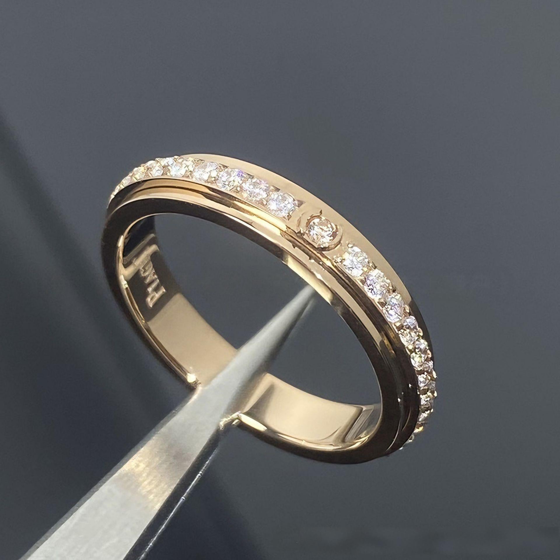 Piaget Possession “Fortune Flow” Spinning Ring | 925 Sterling Silver Paved Zircon 