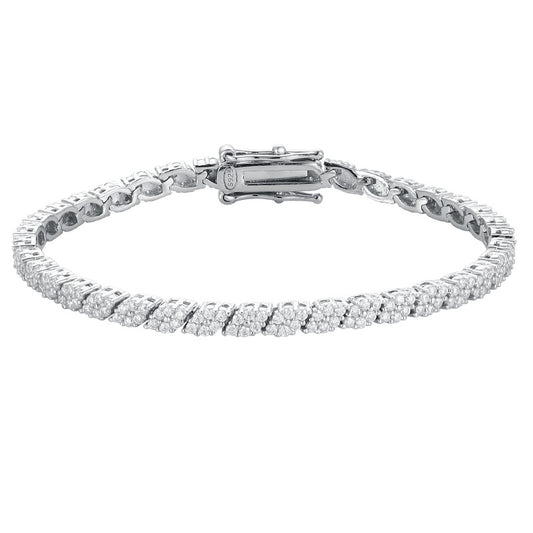High-definition shot of the bracelet laid flat and fully extended on pure white background.