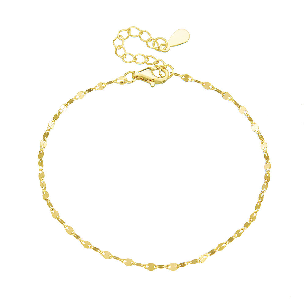 S925 Sterling Silver 14K Gold Plated Lips Bracelet for Women