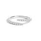 “Flat lay of S925 sterling silver adjustable open ring with micro pave zircon”