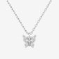 S925 Sterling Silver Butterfly Pendant Necklace on White Background