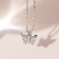 Close-up of Butterfly Pendant with Cubic Zirconia Stones