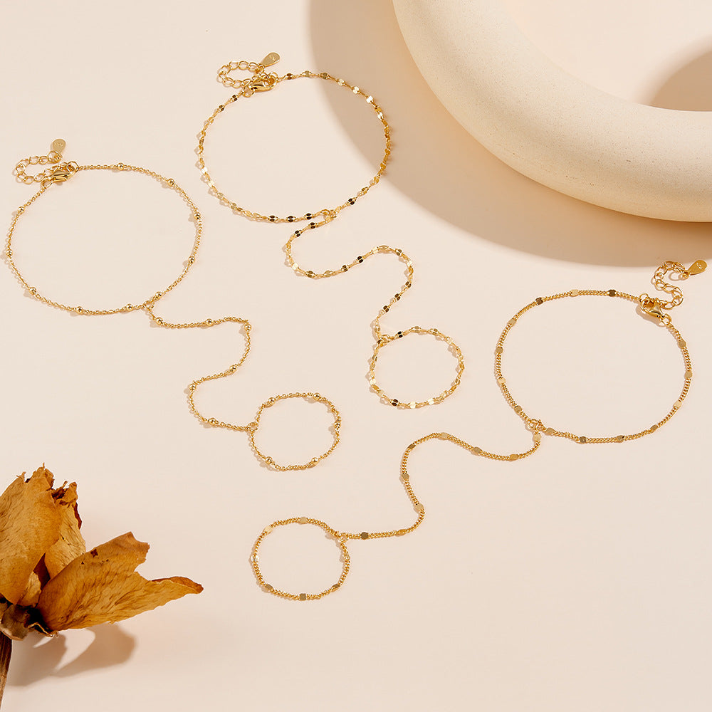 S925 Sterling Silver Chain Hand Harness for Women