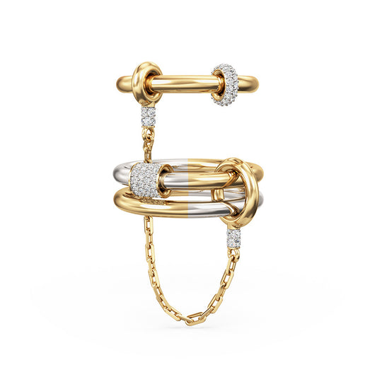 S925 Sterling Silver Colorful Zircon Ring