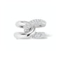 S925 Sterling Silver Cross Full Zircon Ring on White Background