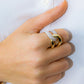 Woman Wearing Minimalist INS Style Cross Zircon Ring
