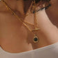 Woman Wearing Minimalist Cylinder Silver Necklace