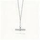 S925 Sterling Silver Cylinder Pendant Necklace on White Background