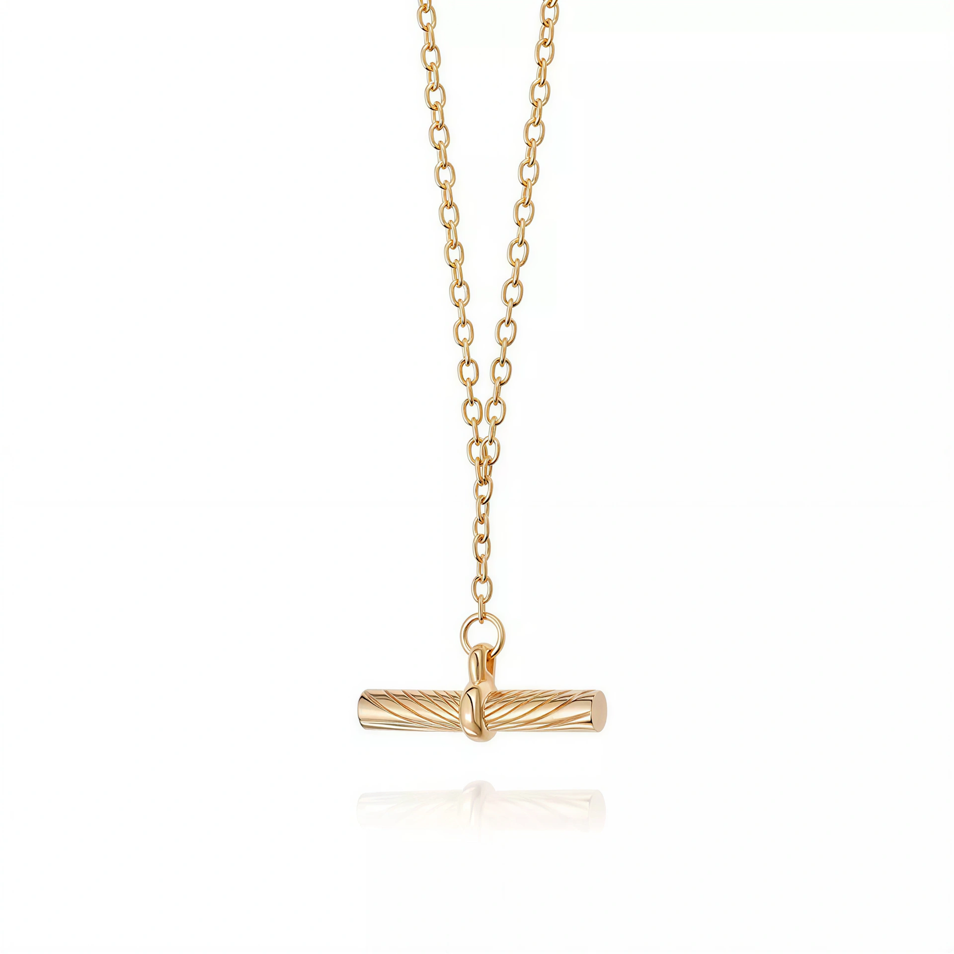 S925 Sterling Silver Cylinder Pendant Necklace on White Background