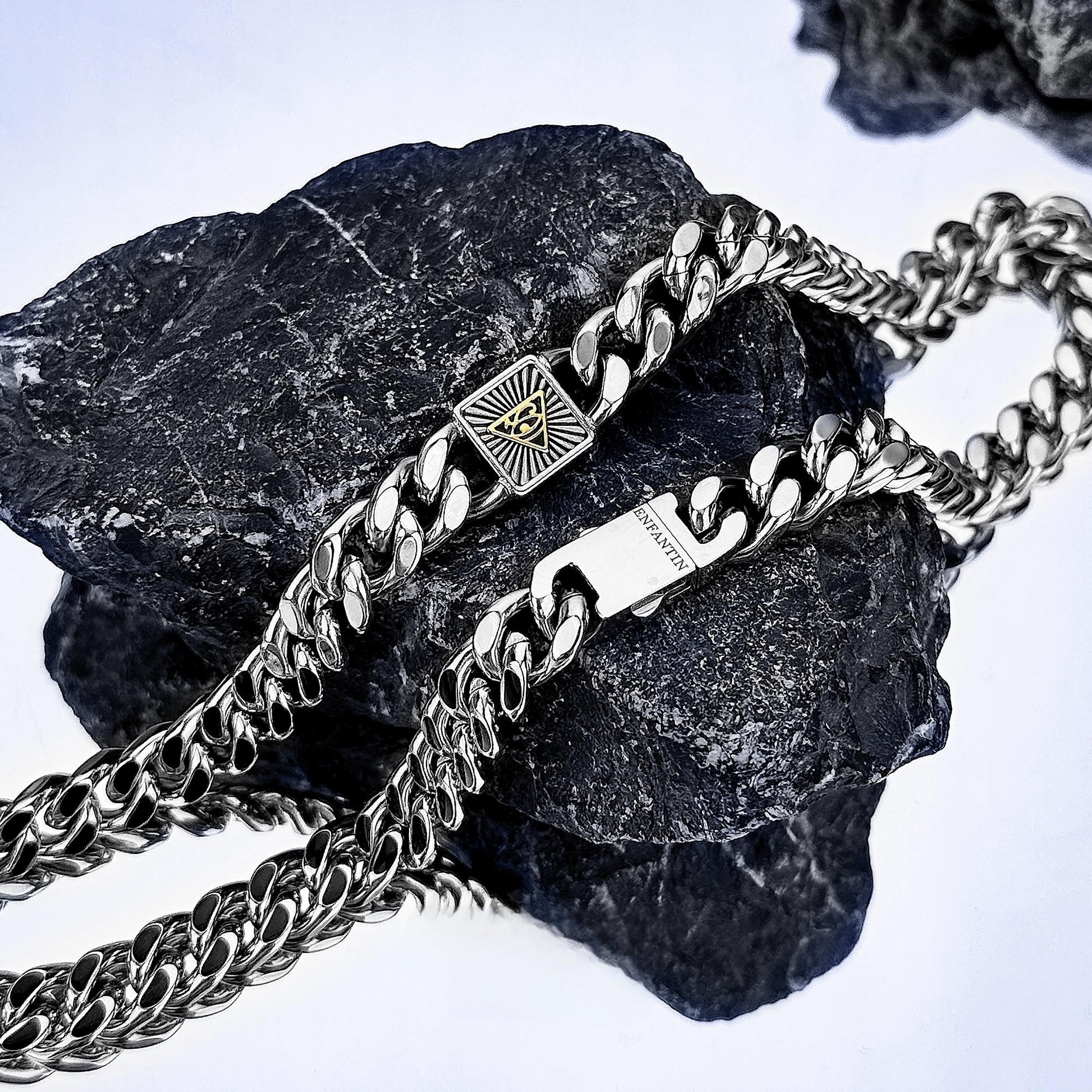 “close-up texture of s925 eye of horus amulet pendant”