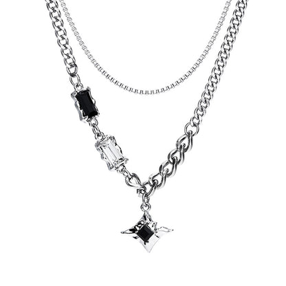 "Minimal masculine sterling silver star pendant necklace for men"