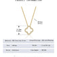 Woman Wearing Minimalist Silver Four Leaf Clover Necklace