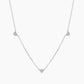 “Flat lay of S925 sterling silver heart pendant necklace with cubic zirconia stone”