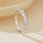 S925 Sterling Silver Heart Zircon Ring on White Background