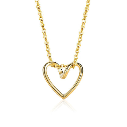 “Flat lay of S925 sterling silver interlocking rings necklace on white background”