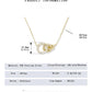 Pendant and Chain Length Size Chart for Triple Rings Necklace