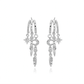S925 Sterling Silver Nyx Stars & Moon Earrings  on a white 