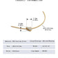 Product information for a gold necklace with measurements and specifications.