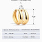 Size and Diameter Chart of S925 Smooth Hoop Earrings
