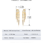S925 Sterling Silver Spike Stud EarringsGold hoop earrings with measurement details on a white background