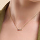 S925 Sterling Silver Tricolor Cubic Zirconia Necklace
