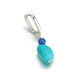 “Turquoise and lapis lazuli sterling silver earrings – flat lay display”