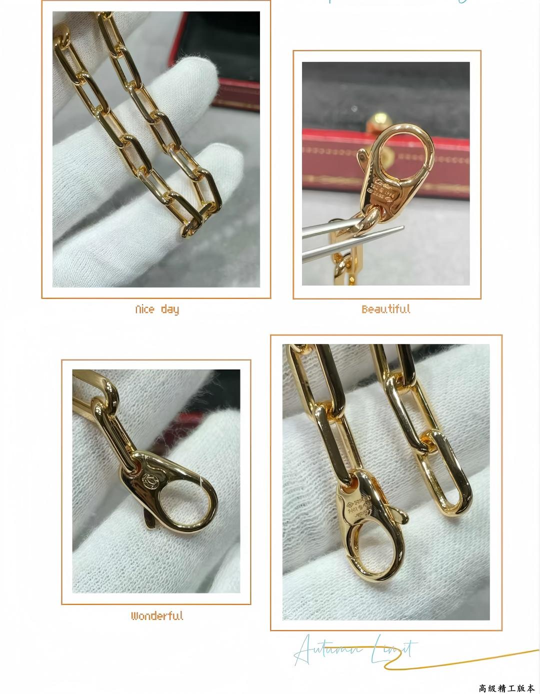 “Polished finish detail Santos de Cartier chain bracelet”