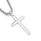 “Close-up of sterling silver cross pendant craftsmanship”